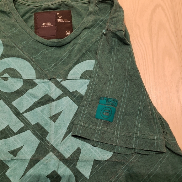 Men's G-Star Green Logo T-Shirt - Size Medium - Picture 4 of 5